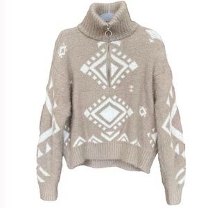 Jessica Simpson 1/4 Zip Plush Sweater